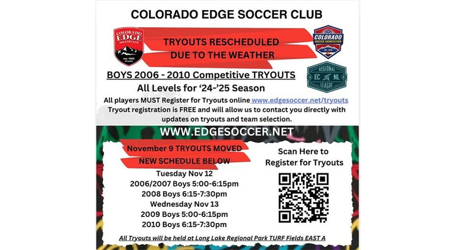 Rescheduled - 2006-2010 Boys Competitive Tryouts